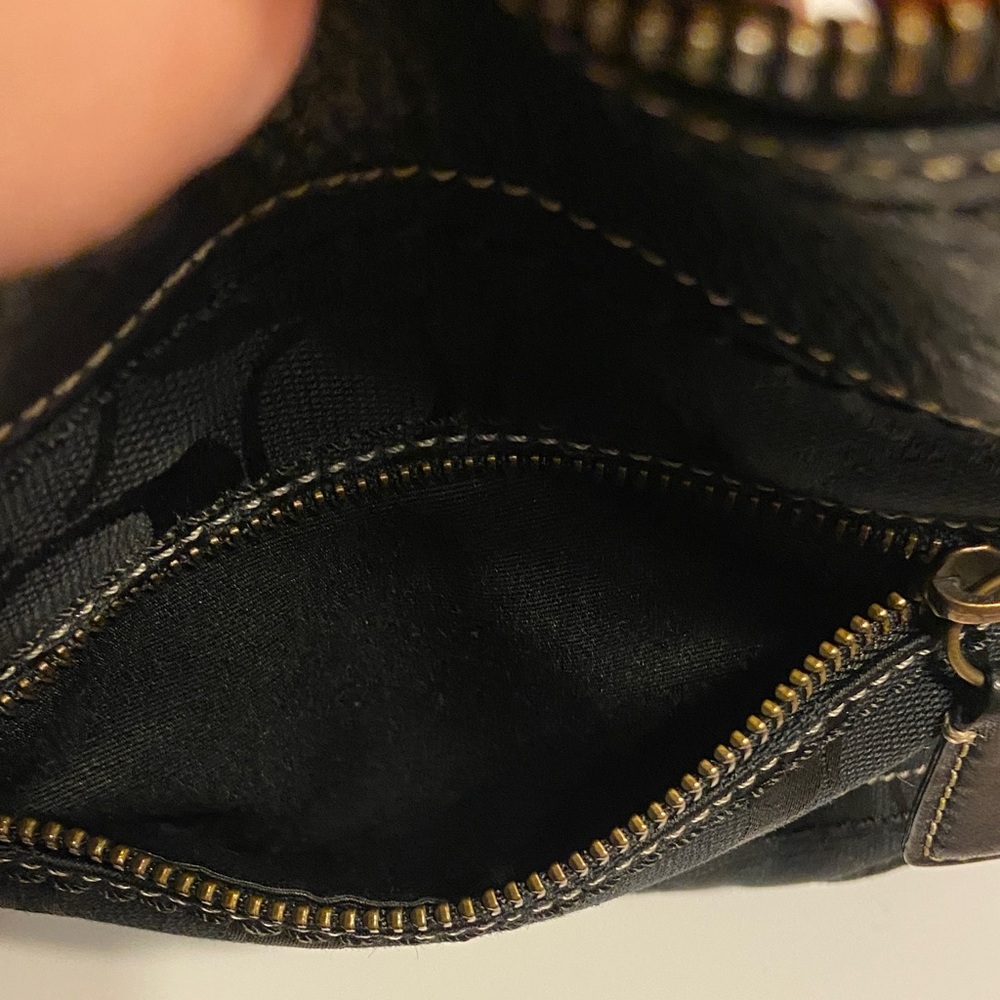 Coach Black signature canvass n Leather Shoulder Bag - Picture 10 of 11